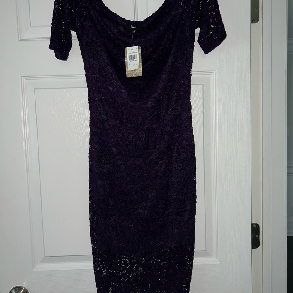 Dark purple lace dress